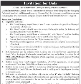 Invitation for Bids -