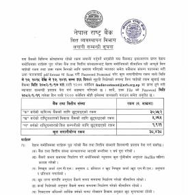 बैंक तथा वित्तीय संस्थाको मुद्दती निक्षेपमा लगानी गर्ने सम्बन्धी सूचना 