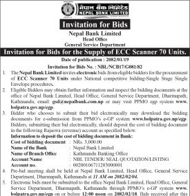 Invitation for Bids