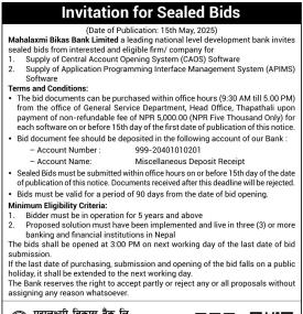 Invitation for Sealed Bids