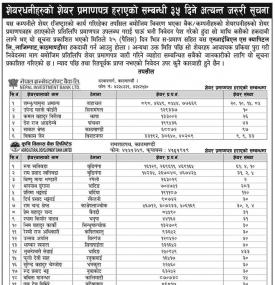 Share Certificate Lost Notice