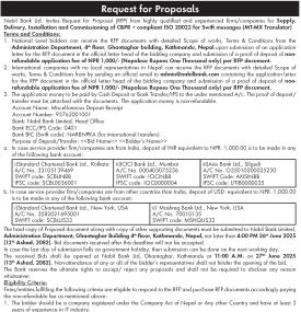 Request For Proposals