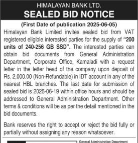 Sealed Bid Notice
