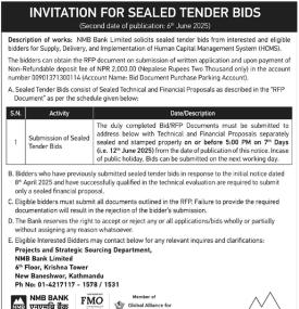 Invitation for Sealed Tender Bids