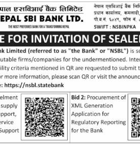 Notice for Invitation fo Sealed Bids