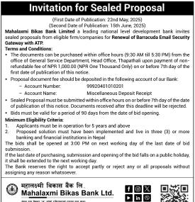 Invitation for Sealed Proposal