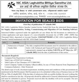 Invitation for Sealed Bids