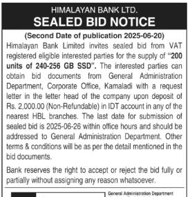 Sealed Bid Notice