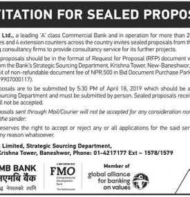 Invitation for sealed proposal