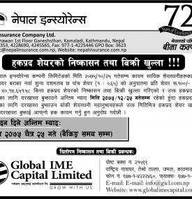 Right Share Issue Notice