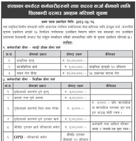 बीमाको लागि शिलबन्दी दरभाउ आव्हान गरिएको सूचना