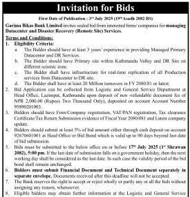 Invitation for Bids