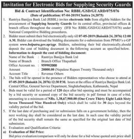 Invitation for Electronic Bids