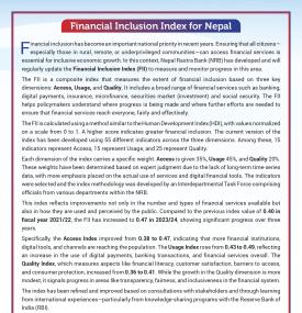 नेपालको वित्तीय समावेशीकरण सूचकांक (Financial Inclusion Index)