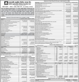 NMB Laghubitt has published its annual financial statement of the fiscal year 2080/81