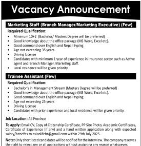 Asian Life Insurance Calls for Applications: Vacancy Openings Across Provinces