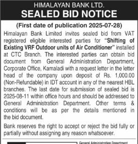 Sealed Bid Notice