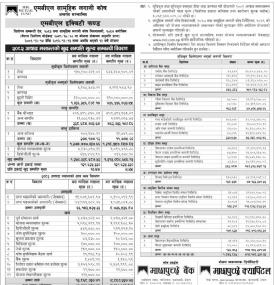 Machhapuchchhre Capital Limited has published “MBL Equity Fund” NAV till Ashad, 2082