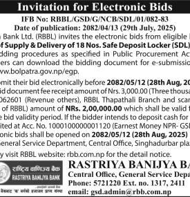 Invitation for Electronic Bids