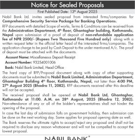 Notice for Sealed Proposals