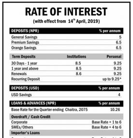 Interest Rates Notice