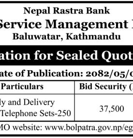 Invitation for Sealed Quotation