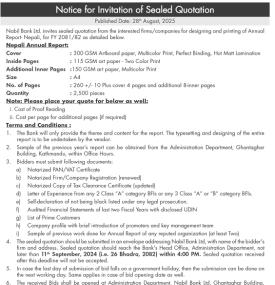 Notice for Invitation of Sealed Bids