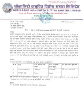 लक इन अवघि समाप्त हुने बारे सूचना