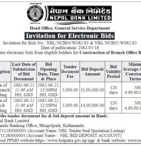 Invitation for Electronic Bids