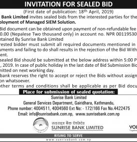 Invitation For Sealed Bids