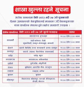 Banking Hours Notice -