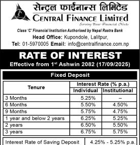 नयाँ ब्याजदर सार्वजानिक - कुन खातामा कति पुग्यो?