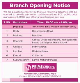 Branch Opening Notice-
