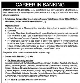 Career in Banking