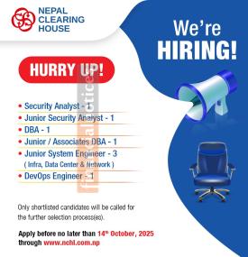 NCHL Announces Multiple Technical Vacancies 