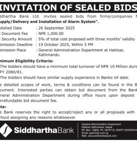 Invitation of Sealed Bids 