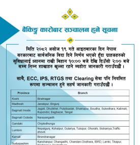 कुमारी बैंकका कुन कुन शाखा कति बजेसम्म खुल्ला रहन्छन् ?