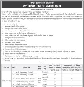 २२औँ वार्षिक साधारण सभा सम्बन्धी सूचना