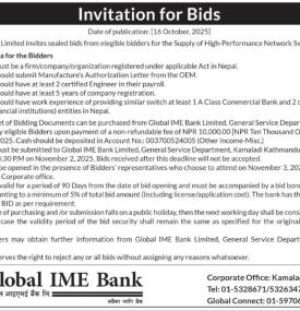 Invitation for Bids -