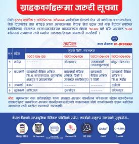 Notice Regarding Branch Offices Remaining Open During Tihar Festivals