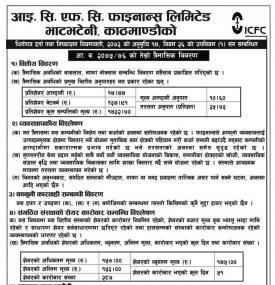 Unaudited Financial Results