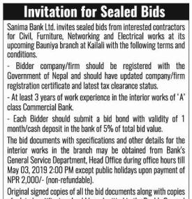 Invitation for Sealed Bids