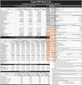 Nepal SBI Bank Limited Reports Rs 501.56 Million Net Profit, Releases Q1 FY 2082/83 -