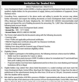 Invitation for Sealed Bids