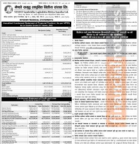 नेष्डो समृद्ध लघुवित्तको आर्थिक वर्ष २०८२/८३ मा खुद नाफा ३ करोड २६ लाख रुपैयाँ - Q1 Report -