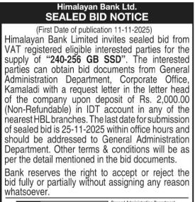 Sealed Bid Notice