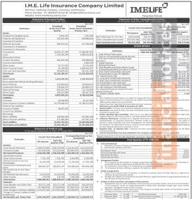 आइएमई लाइफ इन्स्योरेन्ले चालु आर्थिक वर्ष २०८२/८३ को पहिलो त्रैमासको वित्तीय विवरण सार्वजनिक