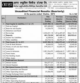 Unaudited Financial Result 