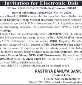 Invitation for Electronic Bids