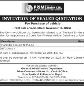 Invitation of Sealed Quotation